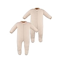 Baby Organic Cotton Romper With Feet 2 Pack Size 3-6M US Multi J Set