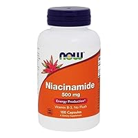 Foods Niacinamide 500mg, Vitamin B-3 Capsules, 100-Count