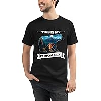 Hiking Shirt for Men Adventure Animal Graphic Athletic Shirts Funny This is My Camping Shirt Tee Organic Tops
