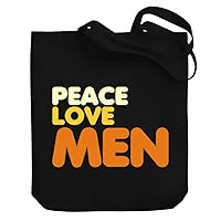 PEACE LOVE Men Canvas Tote Bag 10.5