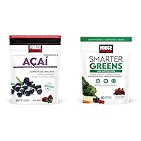 Force Factor Acai Soft Chews Immune Support and Smarter Greens Superfood Chews Digestion Support Bundle, 30 and 60 Count