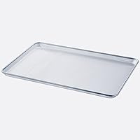 Full Size 16 Gauge Fully Perforated Sheet Baking Pan, Wire in Rim Aluminum Bun Pan, Professional, Commercial, and Industrial Grade Pan by Tezzorio