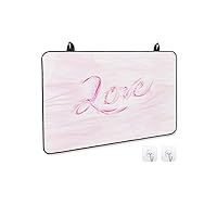 Valentine's Day Stove Cover for Electric Stove, Romantic Love Pink Stove Top Cover for Glass Top, Heat Resistant Rubber Mat Foldable Cooktop Cover Top Protector, 24