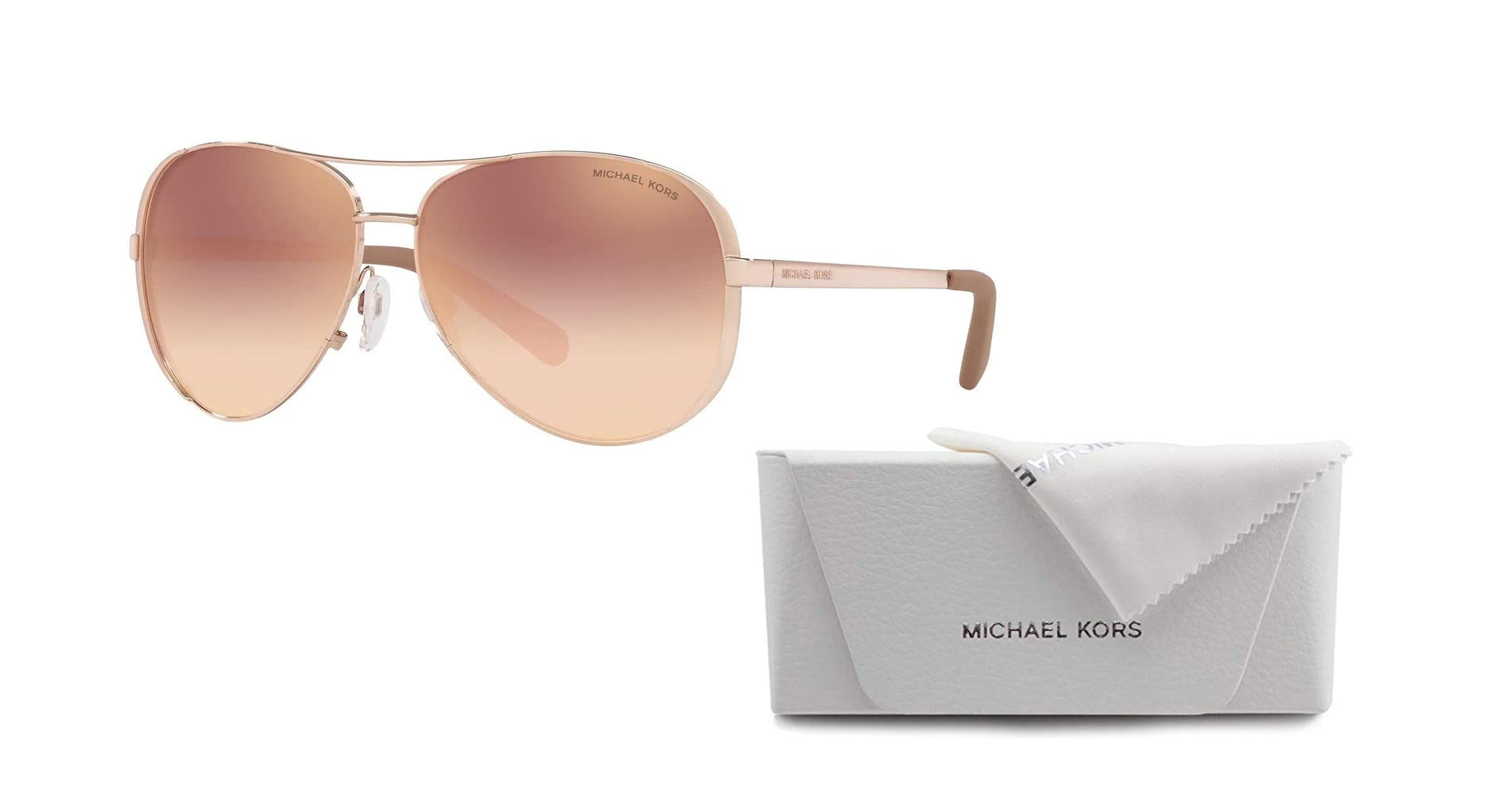 Michael Kors MK5004 CHELSEA Aviator 1153V6 59M SilverBlue Silver Gradient  Mirror Sunglasses For Women FREE Complimentary Eyewear Care Kit   Walmartcom