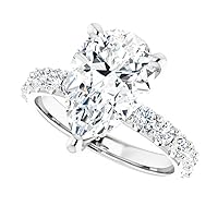 JEWELERYIUM 6 CT Pear Cut Colorless Moissanite Engagement Ring, Wedding/Bridal Ring Set, Halo Style, Solid Sterling Silver, Anniversary Bridal Jewelry, Awesome Rings for Wife/Her