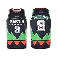 Wenhbeirg Mens Basketball Jersey #8 Martin Payne Lawrence 90's Clothing TV Show Marty Mar Shirts