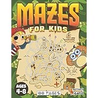 Mazes for Kids Ages 4-8: 100 Mazes and puzzles for 4-6 6-8 years old | Mazes activity books for kids ages 4-8 | Easy mazes Workbook for kids | Mazes Kindergarten