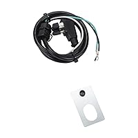 Whirlpool HOODPT3 Genuine OEM Power Cord For Range Hoods, 4 Feet Black Accessory – Replaces 887961, HOODPT2R, W10831110
