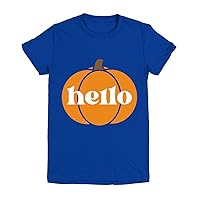 Hello Pumpkin Retro Vintage 70s 80s 90s Halloween Clothing Graphic Classic Tops Tees Girls Boys Youth Tee Royal T-Shirt