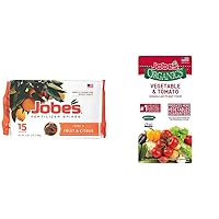 Jobe's, 01612, Fertilizer Spikes, Fruit and Citrus, Includes 15 Spikes, 12 Ounces, Brown & Jobe’s Organics 09026 Fertilizer, 4 lb