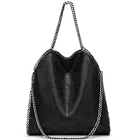 Designer Large Chain Shoulder Purse for Women Soft Leather Tote Quilted Hobo Bag Fashion Handbag Top-Handle Satchel