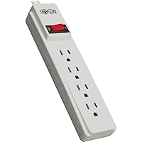 Tripp Lite 4 Outlet Home & Office Power Strip, 10ft Cord with 5-15P Plug (PS410)