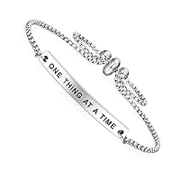 Women Bracelets for Women, Stainless Steel Inspiration Motivational Jewelry Gifts for Girl