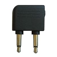 Airplane_3.5mmAudio_Adapter: Airline Airplane Audio to 3.5mm Audio Adapter for Headphones.