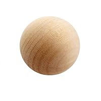 Hygloss Products, Inc Wood Unfinished Natural Wooden Ball-for Arts and Crafts-2 ½ Inches-5 Pieces, 2 1/2-Inch, 5 Pcs - 9558