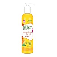 Alba Botanica Hawaiian Facial Wash, Deep Cleansing Coconut Milk, 8 Oz