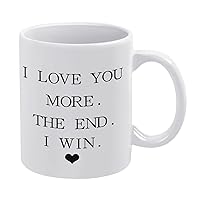 Designs Romantic I Love You More Mug for Her and Him,11 oz,Meaningful Mug,Sentimental Coffee Cup for Boyfriend and Girlfriend,I Miss You,I Love My Girlfriend,Wife,Mom Husband