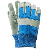 KD30T Kids Leather Palm Glove with Knit Wrist, Assorted Colors (1 Pair)