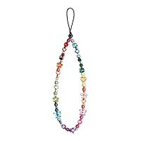 Phone Strap Beaded Phone Lanyard Wrist Strap Butterfly Phone Rainbow Beaded Phone Chain Strap for Girls Acrylic