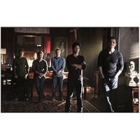 Ian Somerhalder, Paul Wesley Standing with Michael Trevino, Zach Roerig, and Matthew Davis 8 x 10 inch Photo