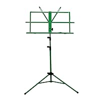SKY Brand New Lightweight Adjustable Folding Music Stand with Carrying Bag (Green)