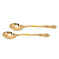 Pure Brass Designer Serving Spoon Big - 9