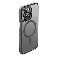 Magnetic Case for iPhone 15 Pro Max/15 Pro/15 Plus/15, Frosted Cover with Camera Protection Support Wireless Charging Shell,Grey,15''