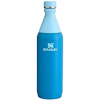 Stanley All Day Slim Bottle 20 OZ | Twist off Lid with Leakproof Seal | Slim Design for Travel & Gym | Insulated Stainless Steel | BPA-Free | Azure