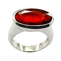 Choose Your Color Natural Gemstone Rings Statement Handmade Sterling Silver Jewellery Sizes 5-13