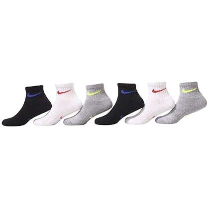 Nike Little Boys Cushioned Ankle Socks 6 Pack