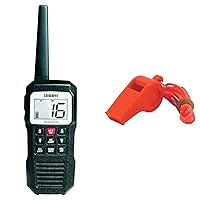 Uniden Atlantis 155 Handheld Marine Radio + Shoreline Marine Safety Whistle