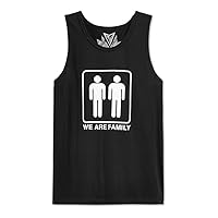 Mens We are Family Pride Tank Top, Black, Large