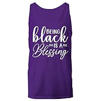 Being Black is a Blessing Women Men Top T-Shirt Tee Tank Top Unisextanktop Purple