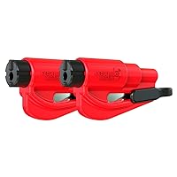 04.100.07 resqme The Original Keychain Car Escape Tool, Made in USA (Red) - Pack of 2, Two Pack
