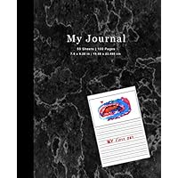 Preschool Draw and Write Journal Black Marble Composition (7.5 x 9.25 in. Notebook) Vol 2: Wide Solid Dotted Lines For Easy Writing (WRITING JOURNALS FOR KIDS)