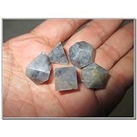 Exquisite New Iolite A++ Sacred Geometry Sets 5 Stone Platonic Solid