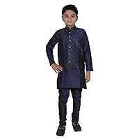 Ethnic Wear Silk Kurta in Navy Colour for Kids & Boys