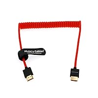 Alvin's Cables 8K 2.1 Full HDMI Braided Coiled-Cable for Atomos Ninja-V 4K-60P Record from Z-CAM for Canon-C70, for Sony A7S3,A9,A74(18 to 28 Inch)
