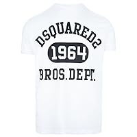 DSQUARED2 Dsquared² Elegant White Cotton Tee with Contrast Men's Print