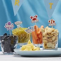 Ginger Ray Sea Themed Party Cupcake Flag Toppers - 15 Pack