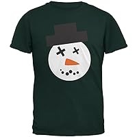 Snowman Face Ugly Christmas Sweater Forest Adult T-Shirt - 2X-Large