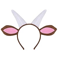 Plush Animal Ears and Horns Headband, Cosplay Costume Accessories for Halloween Christmas Festival Theme Party