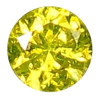 0.08 ct AIG CERTIFIED ROUND SHAPE (3 X 3 MM) FANCY VIVID YELLOW DIAMOND NATURAL LOOSE DIAMOND