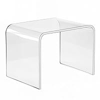 Acrylic Stool,Acrylic Step Stool,Acrylic Small Step Stool,Clear Acrylic Foot Stool for Bathroom Bedroom Kitchen,Holds Up to 250lbs