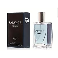 Salvace Designer like Eau De Toilette Spray for Men, 2.0 Fluid Ounce. Long lasting, Mens Cologne, Lemon and Cederwood scent.