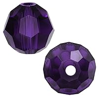 100pcs Adabele Austrian 4mm (0.16 Inch) Small Faceted Loose Round Crystal Beads Purple Velvet Compatible with 5000 Swarovski Crystals Preciosa SS2R-427