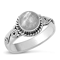 CHOOSE YOUR COLOR Sterling Silver Bali Ring