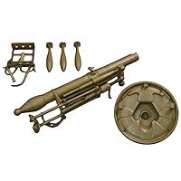 HiPlay 1/6 Scale Action Figure Accessory: Machine Heavy Mortars Model for 12-inch Miniature Collectible Figure E60074Y (Yellow)