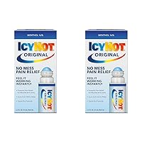 Icy Hot Original Medicated Pain Relief Liquid with No Mess Applicator, 2.5 Fluid Ounces (Pack of 2)