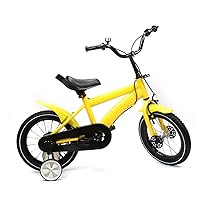 Children's Bicycle 14 Inch Kids Bike with Training High Carbon Steel Kids Bike Height Adjustable Kids Bike with Fenders for Kids 3-6 Years Old